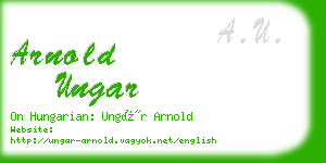 arnold ungar business card